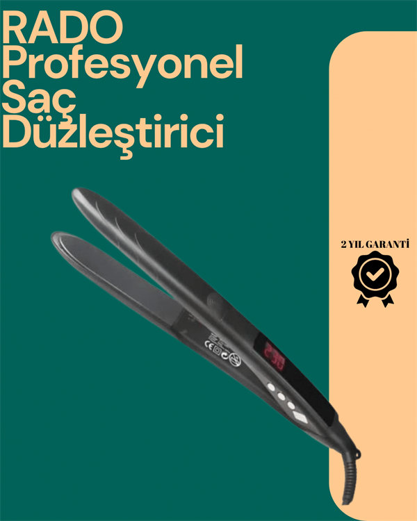Isı Ayarlı Profesyonel Saç Düzleştirici – Titanyum Seramik Plaka