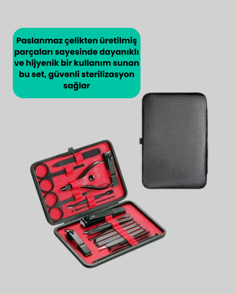 Kompakt ve Şık Tasarımlı 17 Parça Bakım Seti