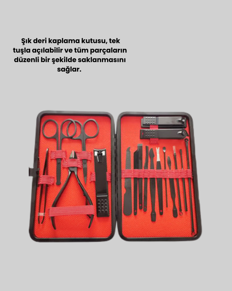 Kompakt ve Şık Tasarımlı 17 Parça Bakım Seti