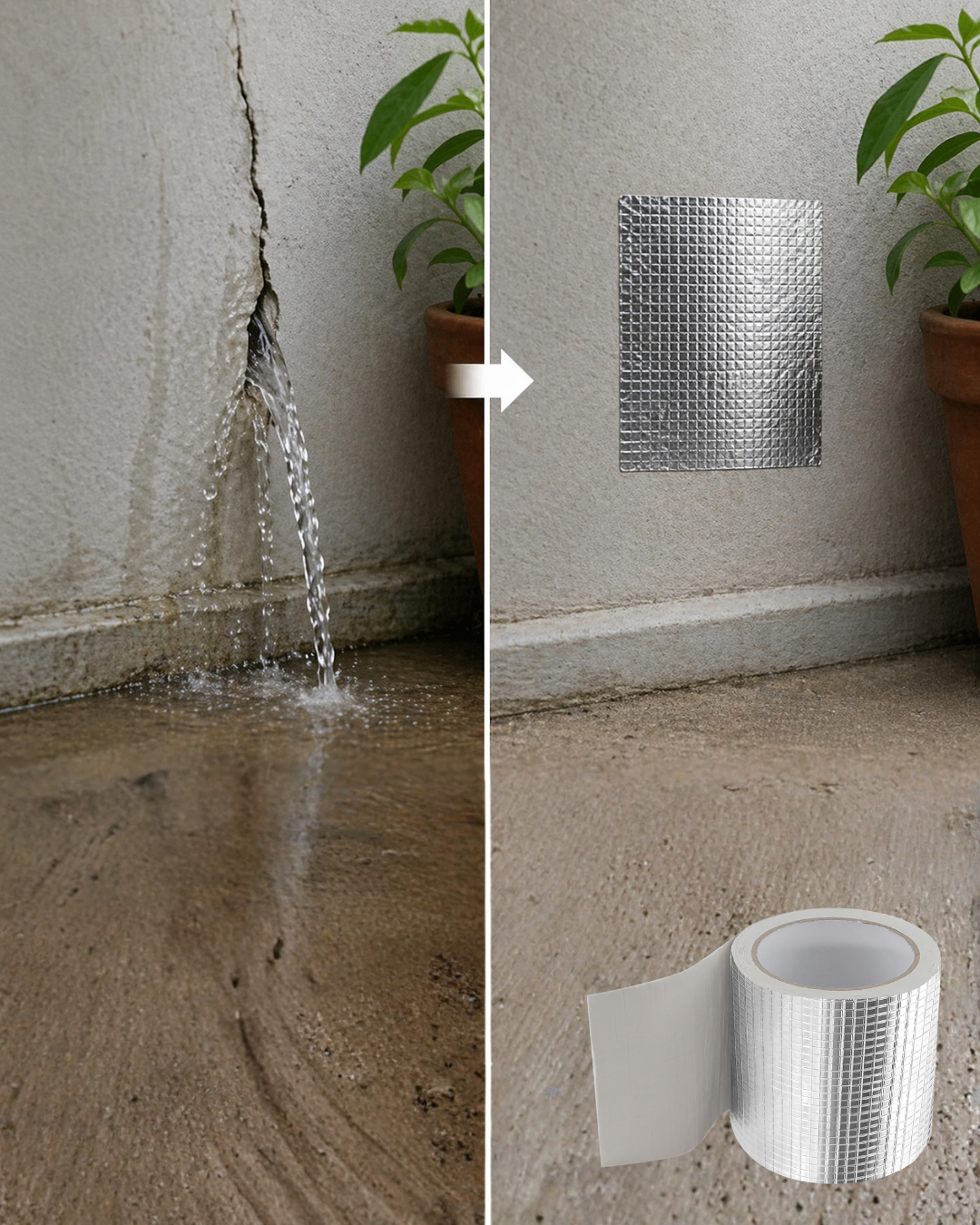 96mm Geniş Tamir Bandı 2 Metre Çatı Boru Balkon Sızdırmaz Onarım Bandı