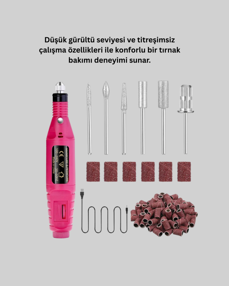 6 Uçlu Elektrikli Manikür Pedikür Seti