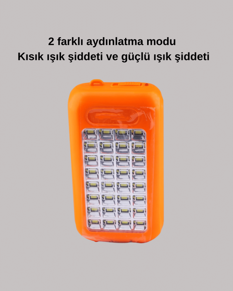 Güneş Enerjili LED Powerbank Işıldak – 10000 mAh, Su Geçirmez, 32 LED, Taşınabilir Tasarım