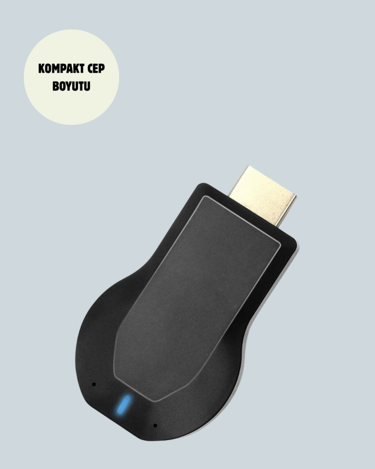 Yazılım Gerektirmeyen Kablosuz Mirroring Adaptörü – 1080p HD Görüntü Kalitesi