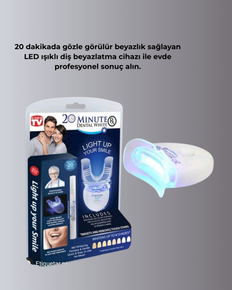 Evde Kullanıma Uygun LED Teknolojili Diş Beyazlatma Kiti