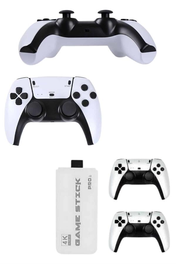 Çift Oyun Kollu 4K HD Ekran Nostaljik 20.000 Oyunlu Beyaz Game Stick