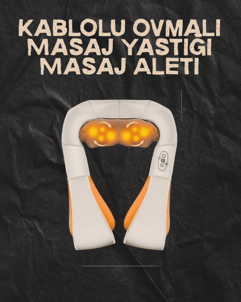 Ovmalı Isıtmalı Elektrikli Masaj Aleti – Boyun, Sırt, Bel, Omuz ve Bacak İçin Profesyonel Masaj Aleti