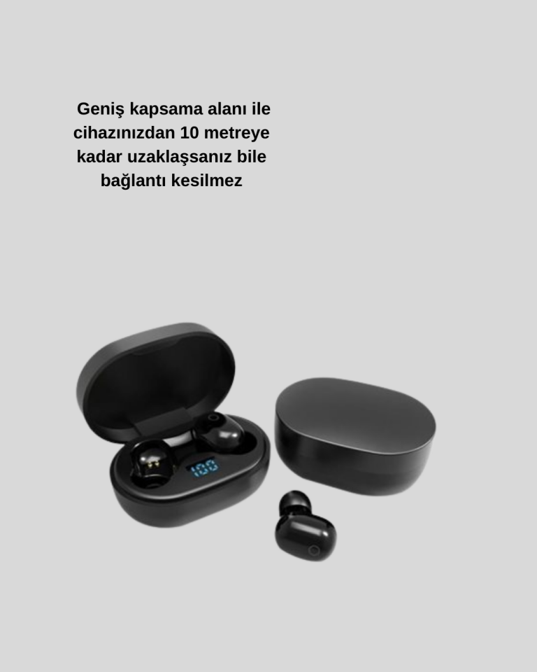 LED Ekranlı Şarjlı Kablosuz Kulak İçi Kulaklık
