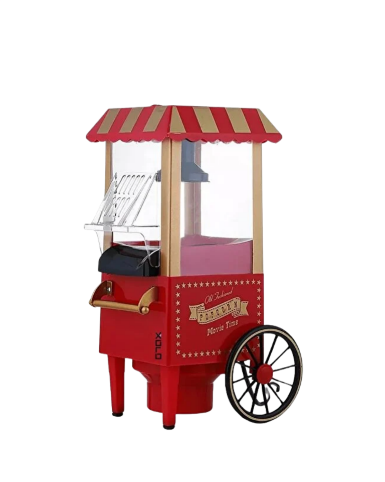 Sıcak Hava Popcorn Makinesi Yağsız Mısır Patlatıcı Nostaljik Tasarım