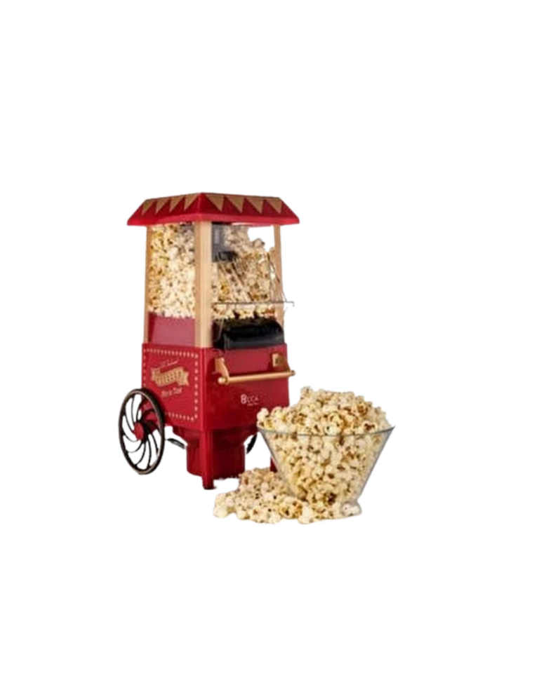 Sıcak Hava Popcorn Makinesi Yağsız Mısır Patlatıcı Nostaljik Tasarım