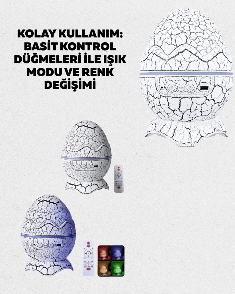 Uzaktan Kumandalı, USB Girişli, Döner Projektör Lamba