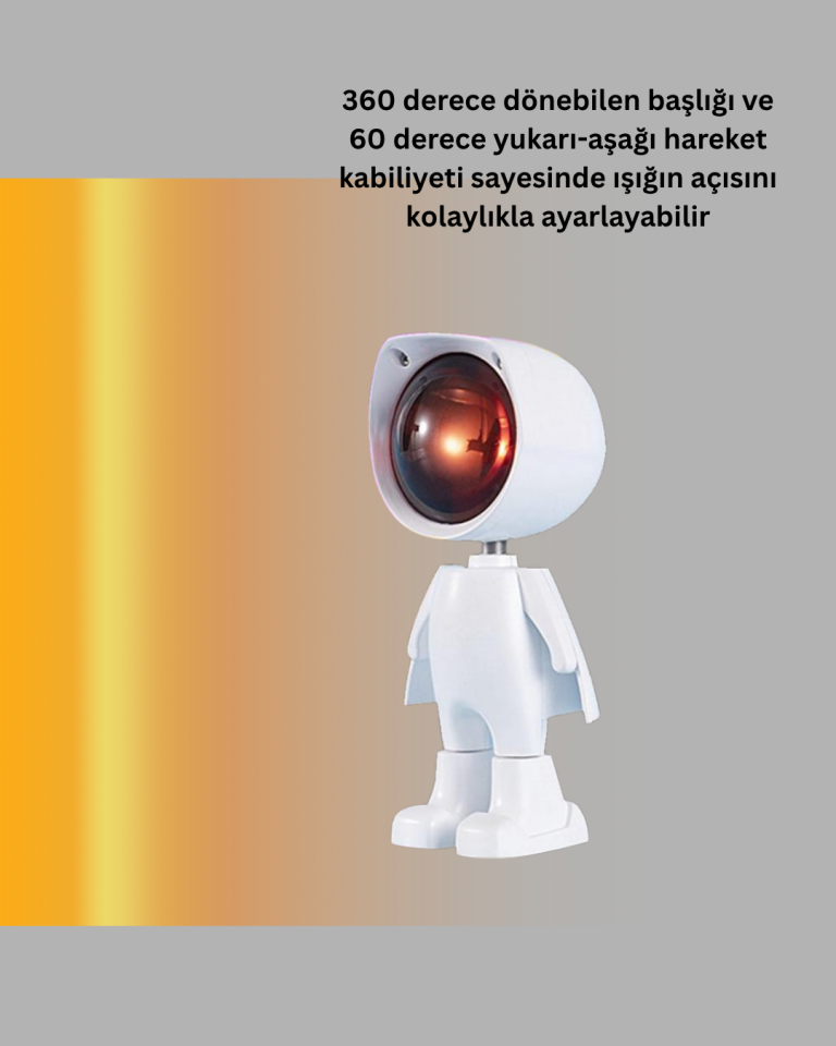Gün Batımı Efekti Sunan Astronot LED Masa Lambası