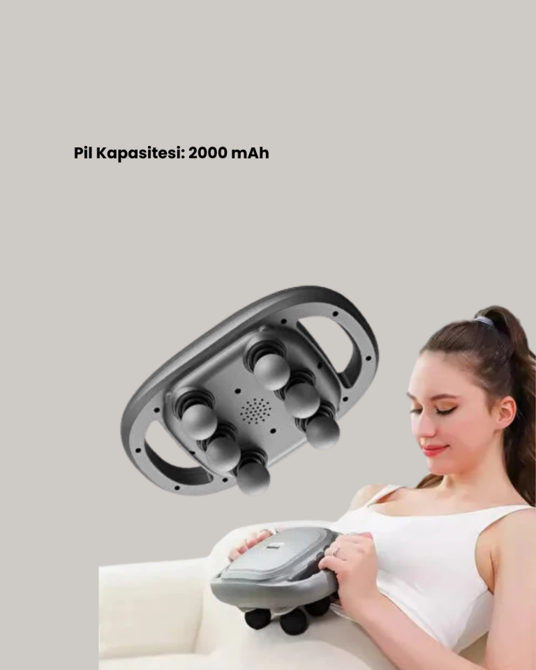Fonksiyonlu Şarjlı Masaj Aleti 6 Başlık 2000 mAh Ergonomik Gövde