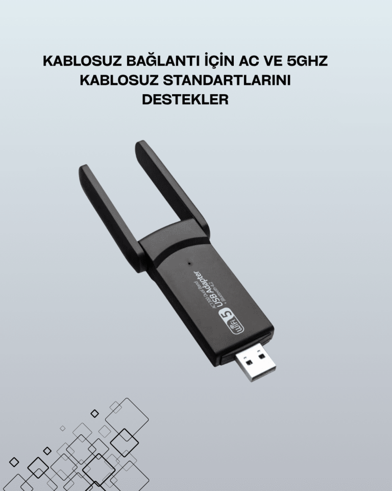Realtek Chipsetli 5G Destekli Yüksek Hızlı Ağ Adaptörü