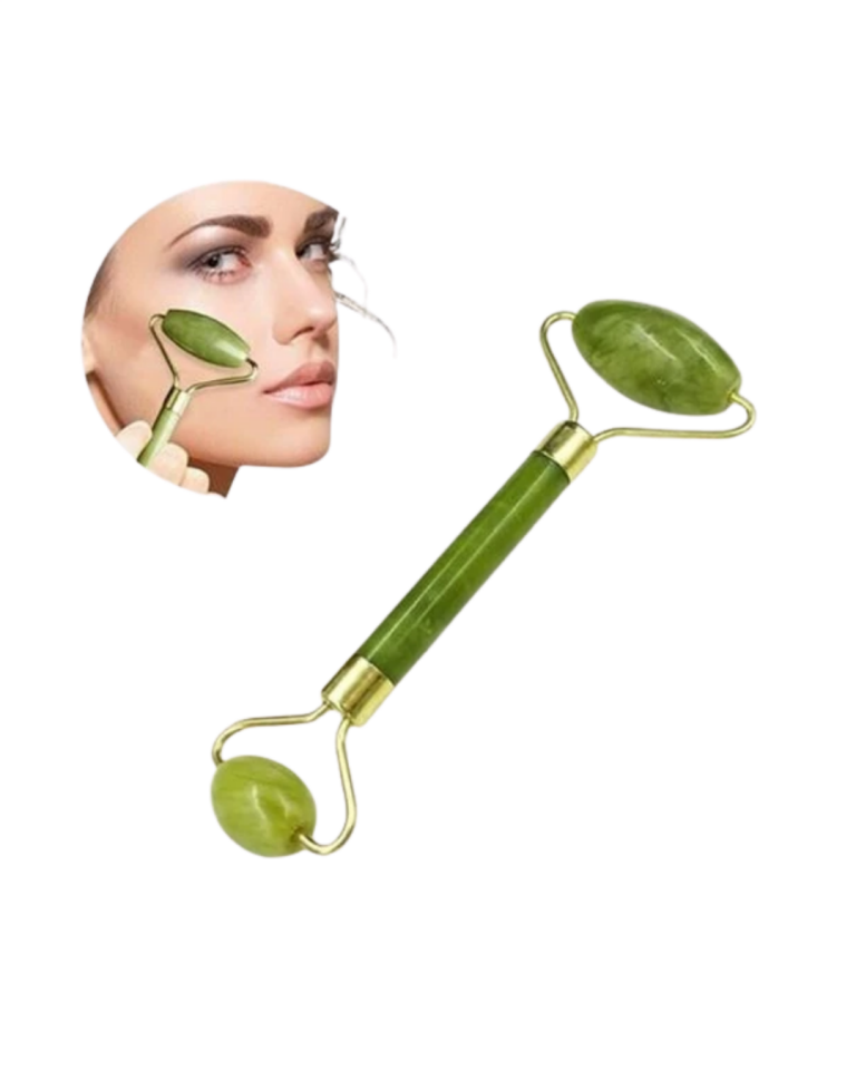 Jade Roller ve Gua Sha Taşı Yüz Bakım Masaj Seti