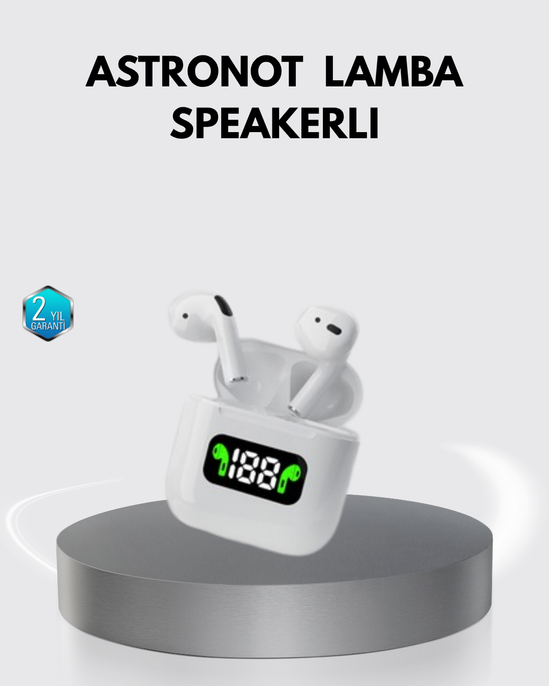 TWS Bluetooth 5.0 Kablosuz Kulaklık – Yüksek Ses Kalitesi, Dokunmatik Kontrol ve LED Şarj Ekranı