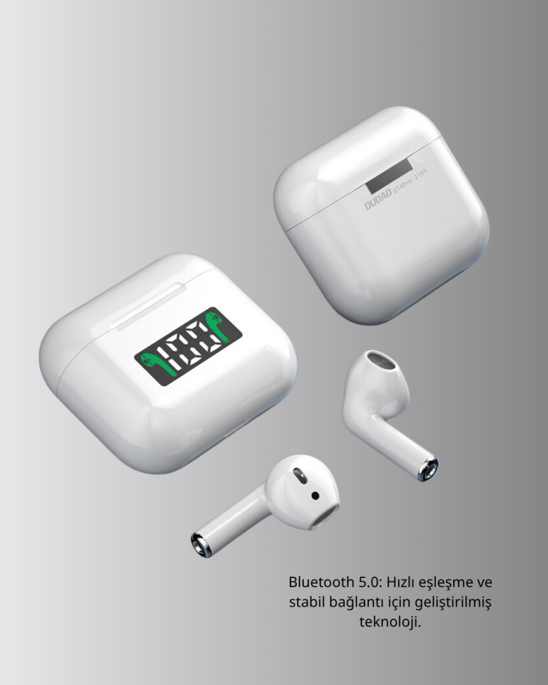 Kablosuz TWS Bluetooth 5.0 Kulaklık – Dokunmatik Kontrol, LED Göstergeli