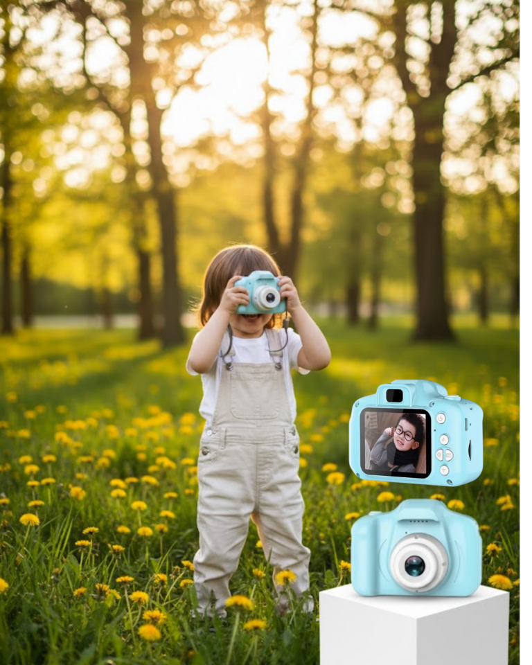 Mavi Şarjlı Mini Kamera HD Video Fotoğraf Çekimli Genişletilebilir Hafızalı