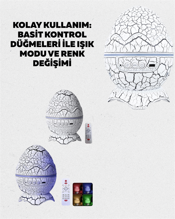 Yıldız Gökyüzü Efektli Çok Modlu Gece Işığı