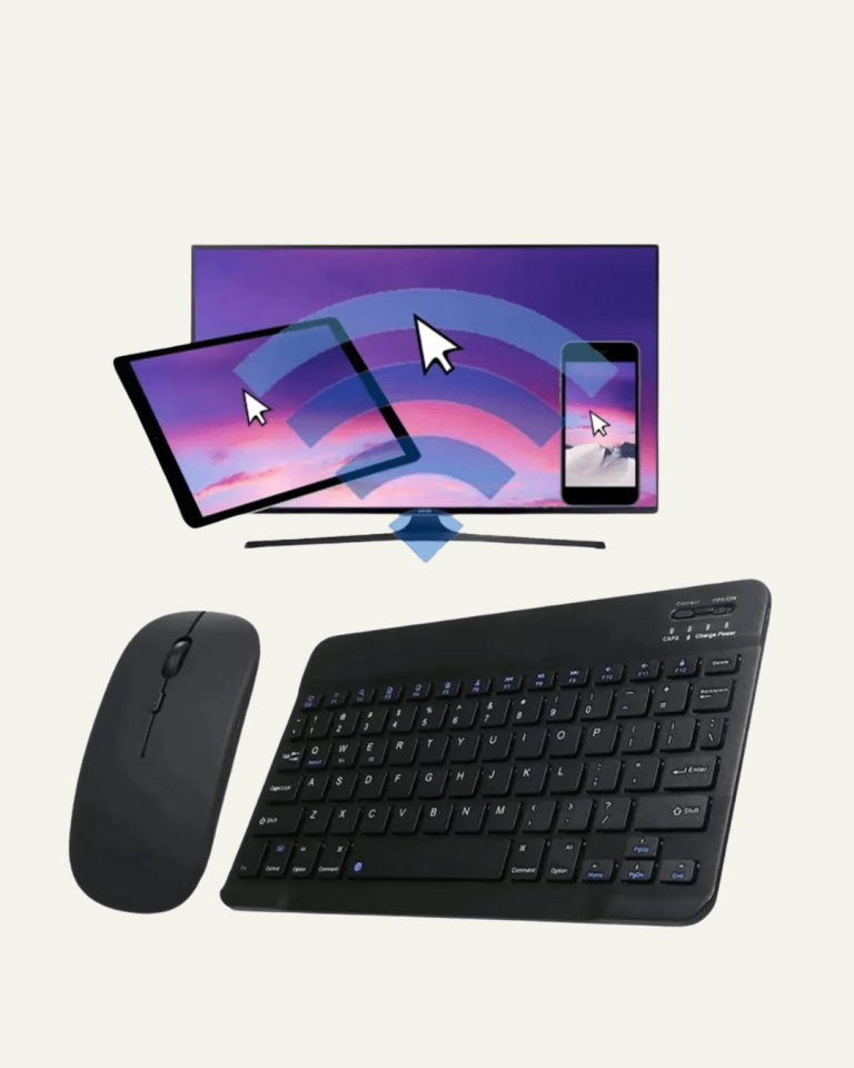 Bluetooth 5.3 Destekli Şarjlı Taşınabilir Klavye + Mouse Kombinasyonu