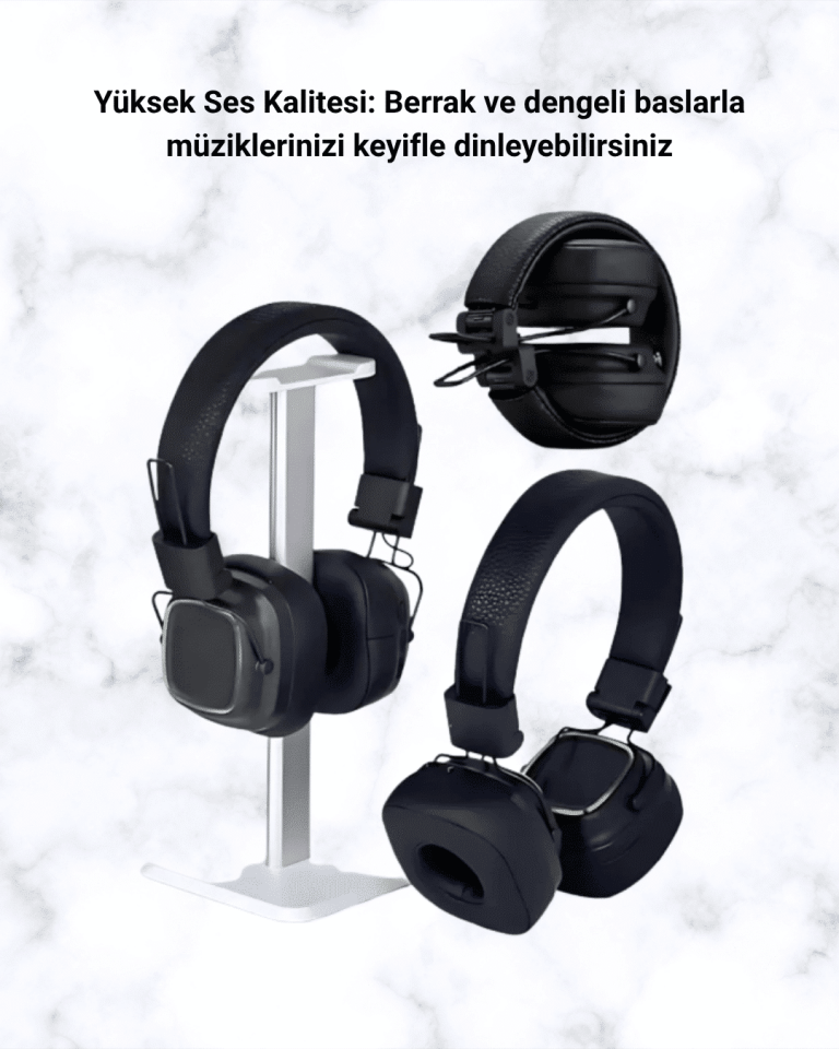 Yüksek Ses Kaliteli Kablosuz Kulak Üstü Kulaklık – BT 5.3