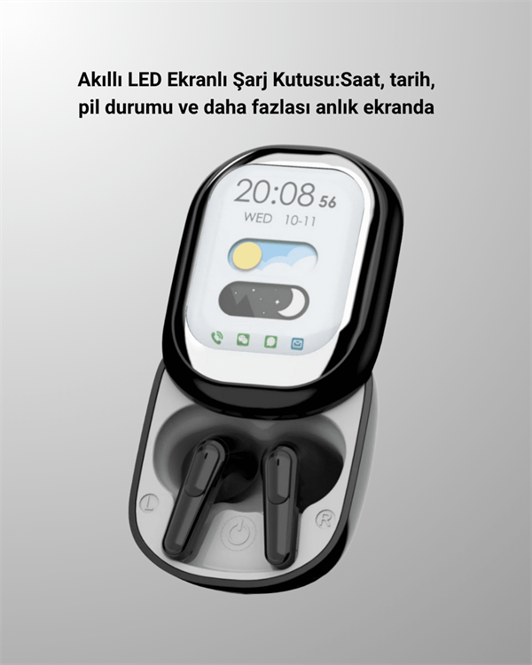 Kişiselleştirilebilir LED Ekranlı Bluetooth Kulaklık – Oyun & Müzik Modlu