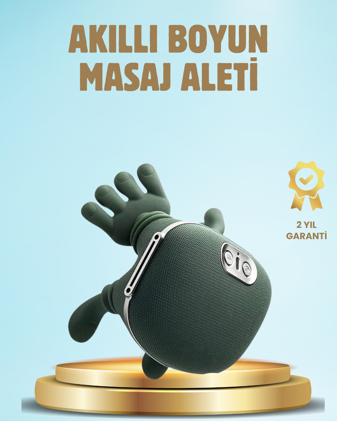 Isıtmalı Boyun ve Omuz Masaj Aleti Kablosuz Rahatlatıcı