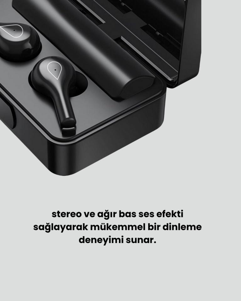 Ayna Tasarımlı Şarj Kutulu Bluetooth 5.1 Kulaklık