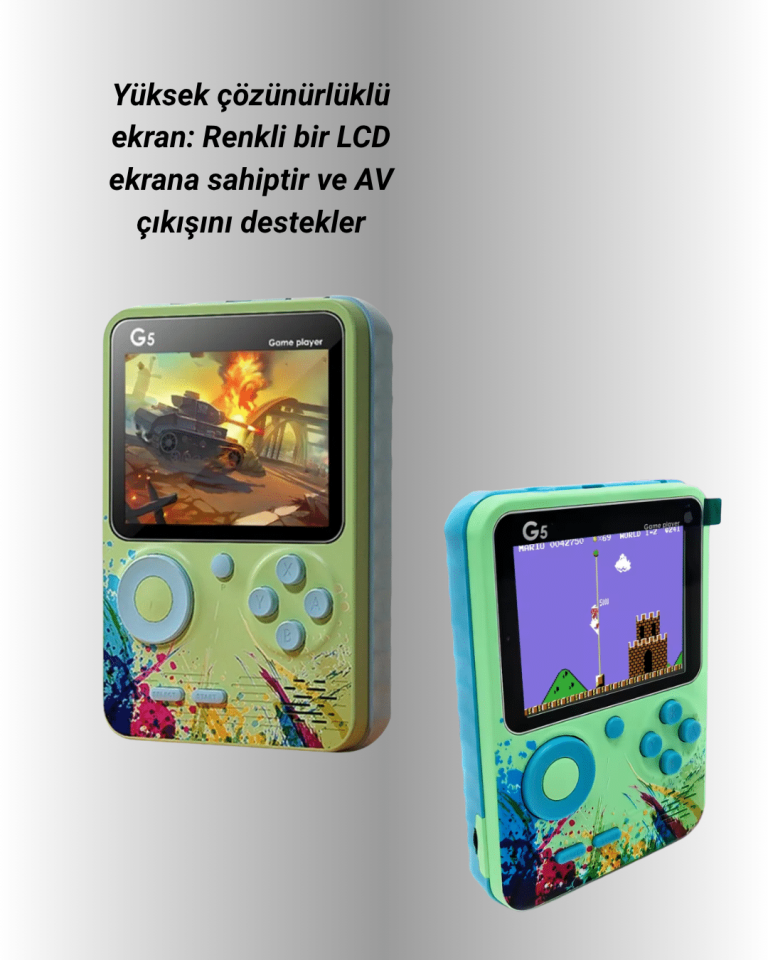 G5 Taşınabilir Retro Oyun Konsolu – Çocuk ve Yetişkinler İçin