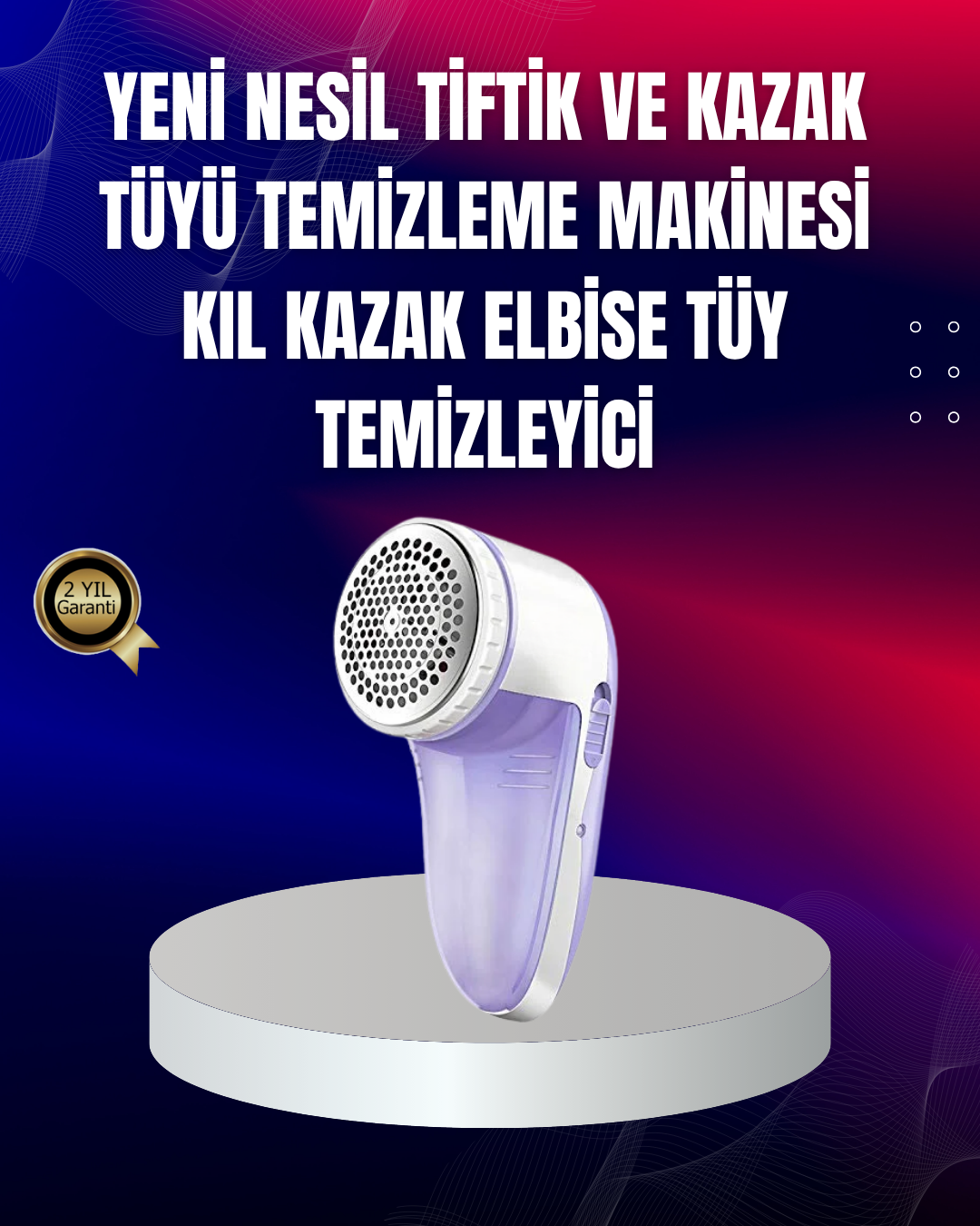 Tüy ve Tiftik Temizleyici – 3 Bıçaklı, 200ml Kapasiteli