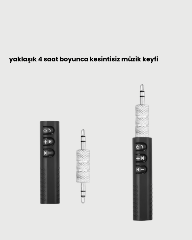 Mini Bluetooth Ses Adaptörü – Hoparlör, Araç Radyosu ve Kulaklık İçin
