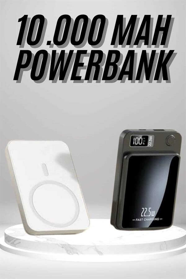 Magsafe Hızlı Şarj 10.000 Mah Wireless Şarj Powerbank Android ve İOS Uyumlu
