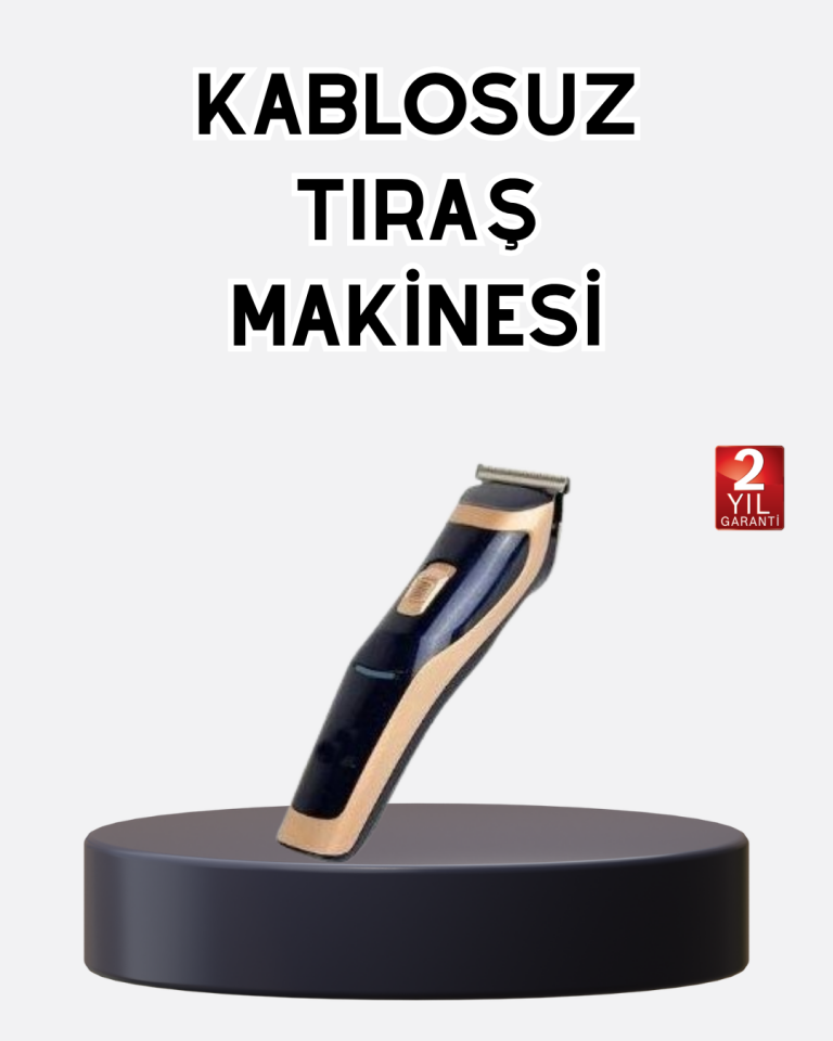 Profesyonel Şarjlı Saç ve Sakal Kesme Makinesi – Unisex, 12 mm Ayarlanabilir Başlık