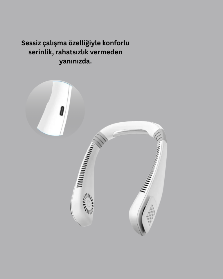 Uzun Ömürlü Bataryalı 9-18 Saat Kullanımlı Boyun Fanı