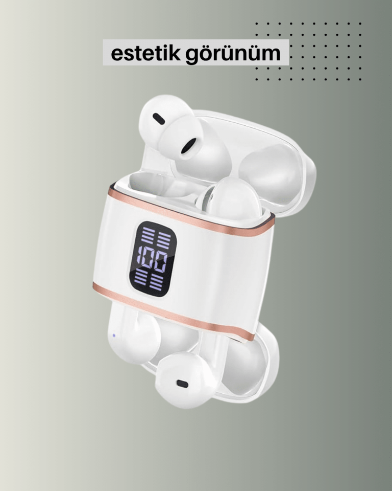 Çift Kulaklıklı Bluetooth Kulaklık – 4 Adet, ANC-ENC, Şarj Kutulu, Dijital Göstergeli