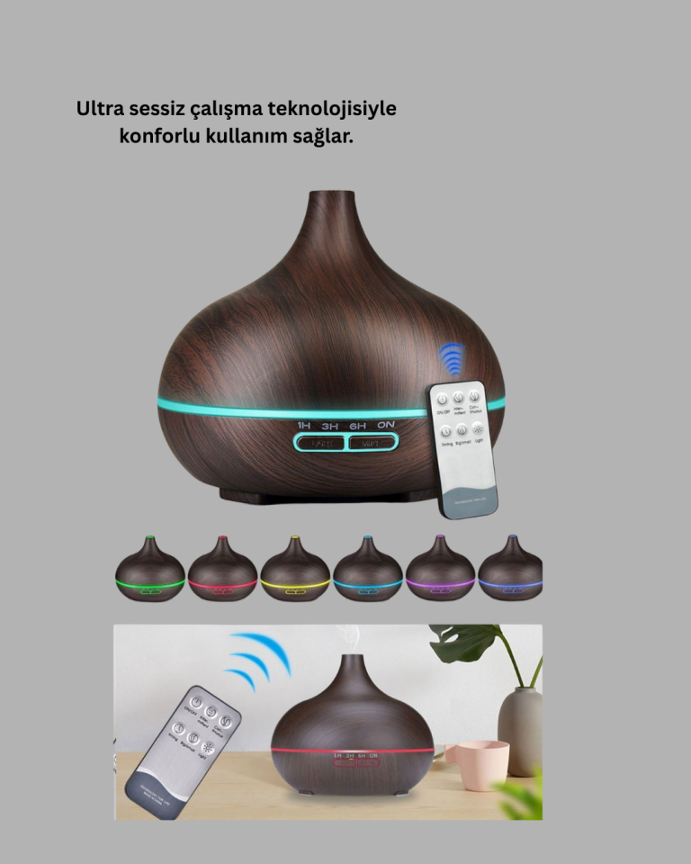 LED Işıklı Sessiz Çalışan Soğuk Buhar Nemlendirici