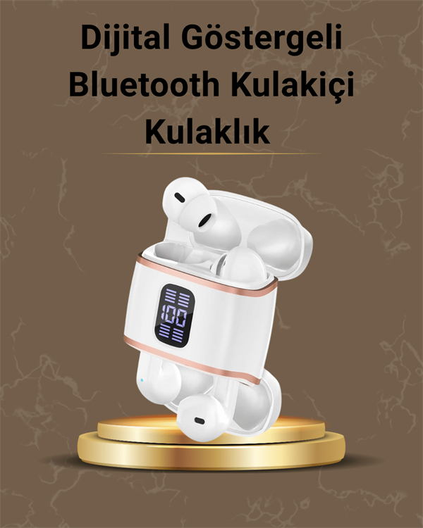 Dijital Göstergeli Bluetooth Kulakiçi Kulaklık – 4’lü Paket, Gürültü Engellemeli
