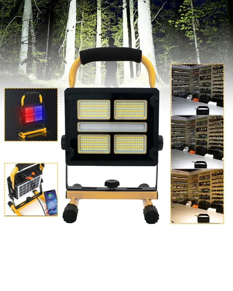 Taşınabilir Solar Şarjlı LED Kamp Feneri 400 LED Süper Parlak Çok Fonksiyonlu Aydınlatma