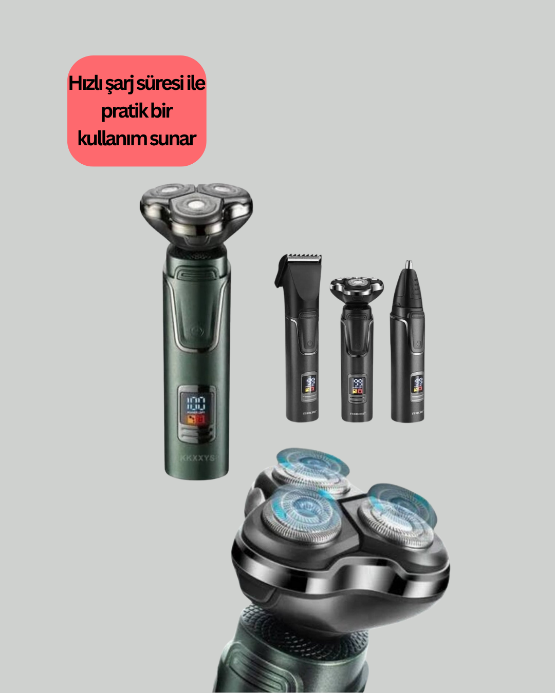 Hareket Halinde Kullanıma Uygun Tıraş Makinesi