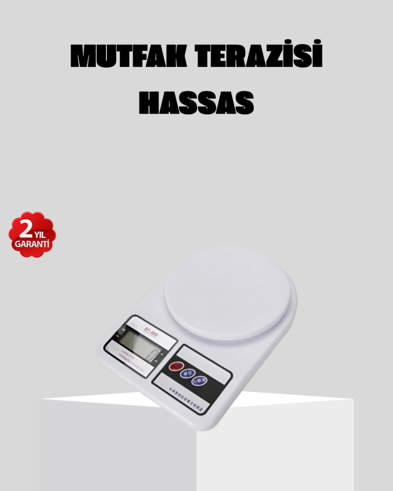 LCD Ekranlı Hassas Dijital Mutfak Terazisi – 5kg Kapasite, 1g Hassasiyet