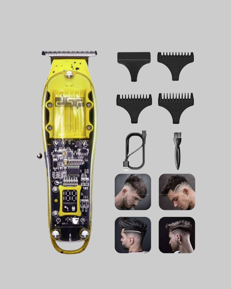 USB Şarjlı Şeffaf Gövdeli Saç Kesme Cihazı