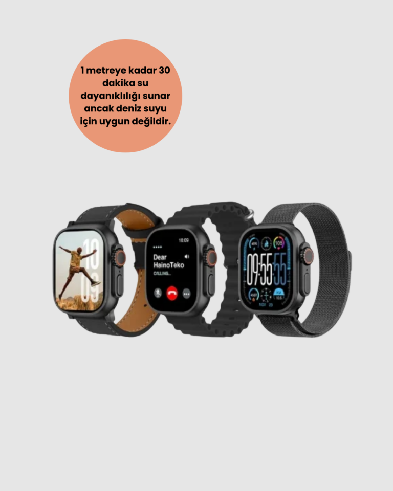AMOLED Akıllı Saat 49mm Bluetooth Arama Spor ve Sağlık