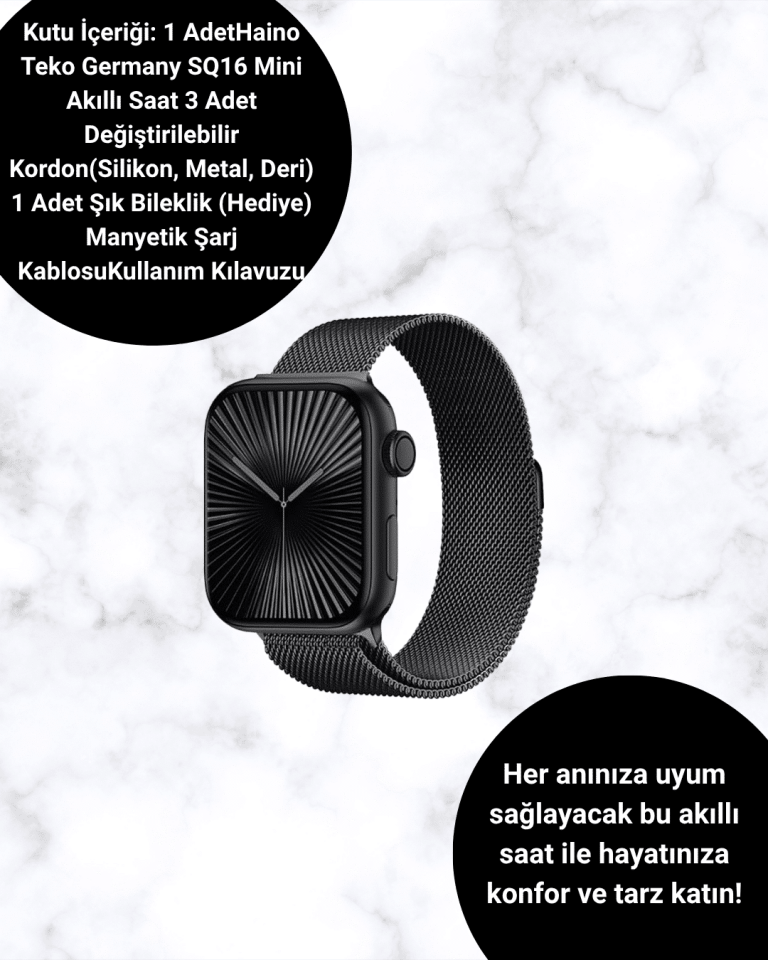 SQ-16 Mini Series 10 Akıllı Saat | Spor Modları, Bildirim ve Müzik Kontrolü