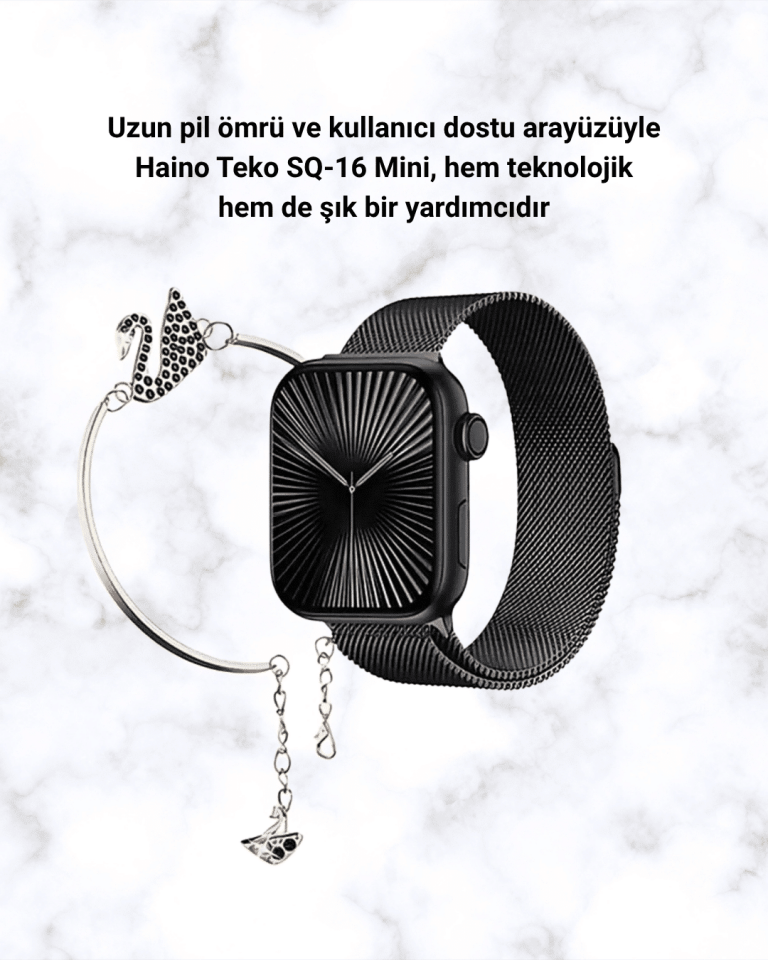 SQ-16 Mini Series 10 – Dokunmatik Akıllı Saat | Kalp Ritmi, SpO2, Uyku Takibi