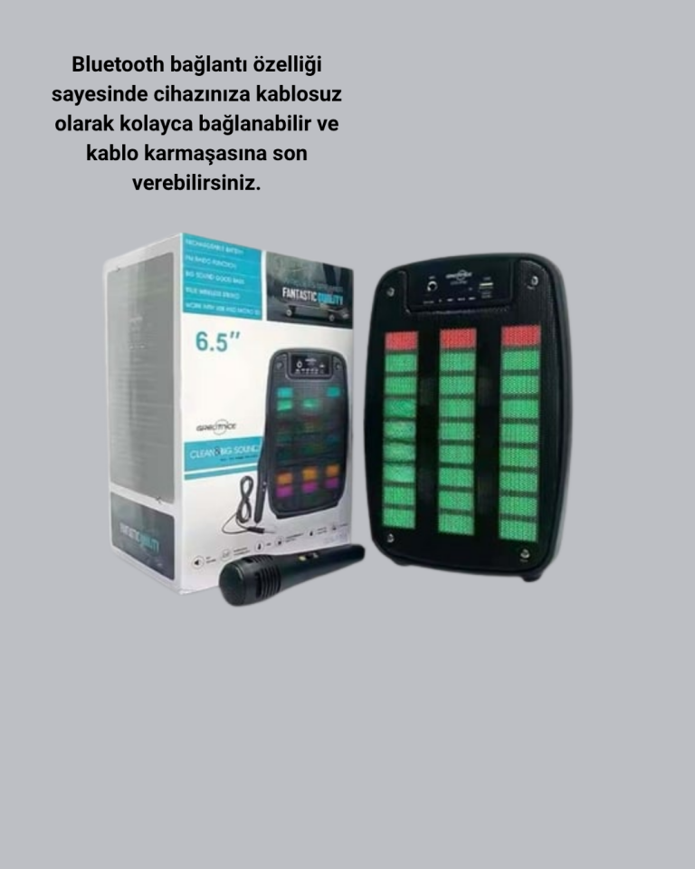 Kablosuz Bluetooth Müzik Cihazı – 2 Saat Batarya Süresi, Şık ve Taşınabilir