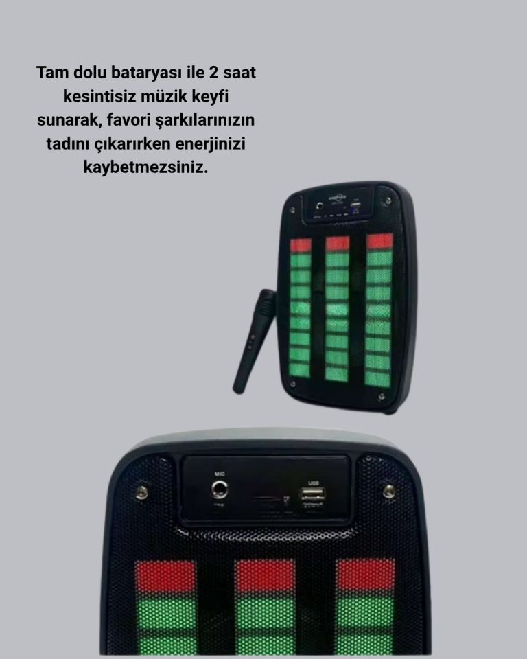 Bluetooth Bağlantılı Taşınabilir Müzik Cihazı – 2 Saat Kesintisiz Müzik