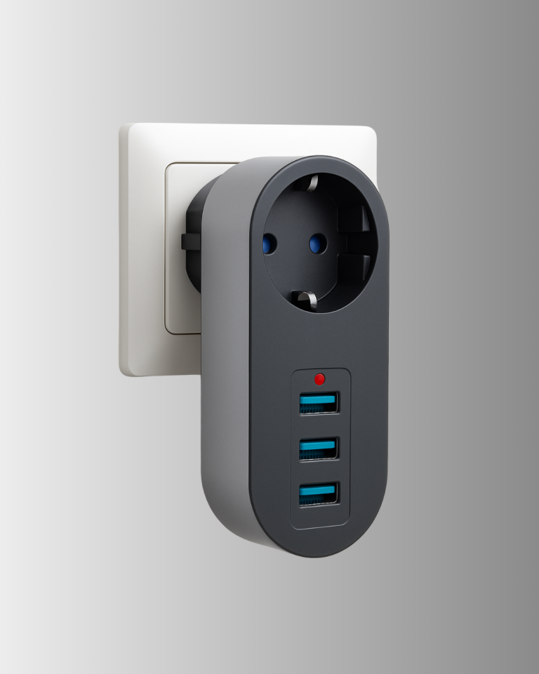 Termal Akım Korumalı 3 USB'li Güvenli Priz – Akıllı Akım Dengeleme