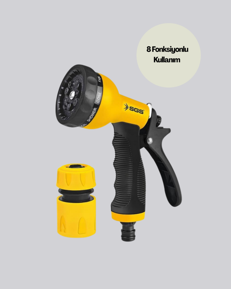 Çok Fonksiyonlu Bahçe Sulama Tabancası Ergonomik Basınçlı Sprey