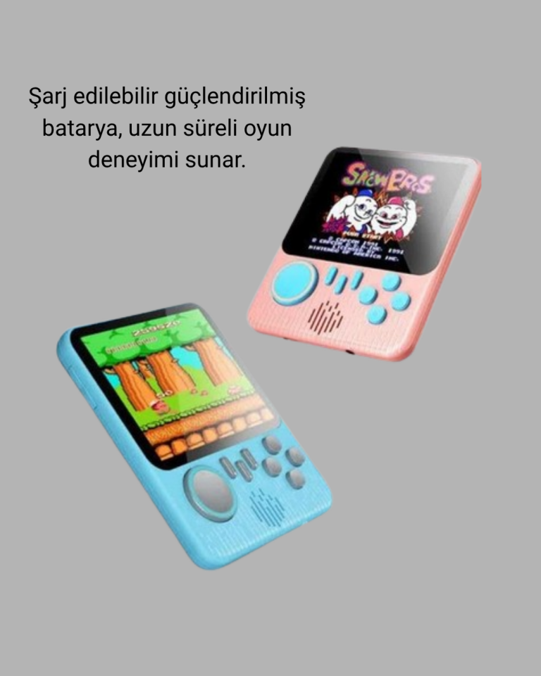 666 Oyunlu Retro Mini Oyun Konsolu – 3.5'' LCD Ekran ve Çift Kişilik Oyun