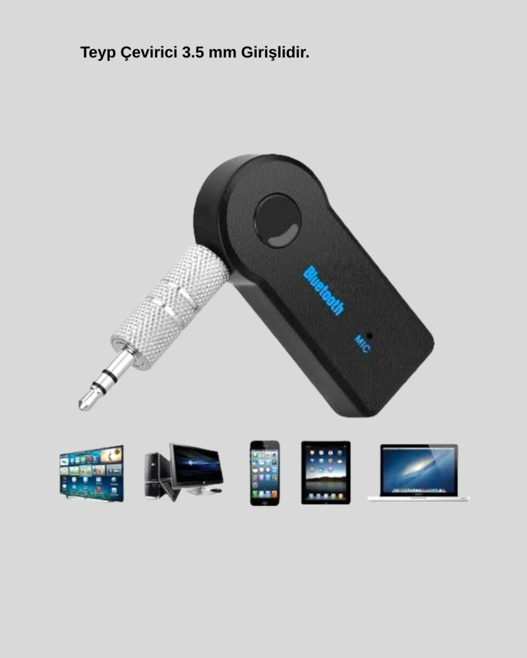 Bluetooth AUX Çevirici ve PD Destekli Araç Şarj Cihazı 2’li Set