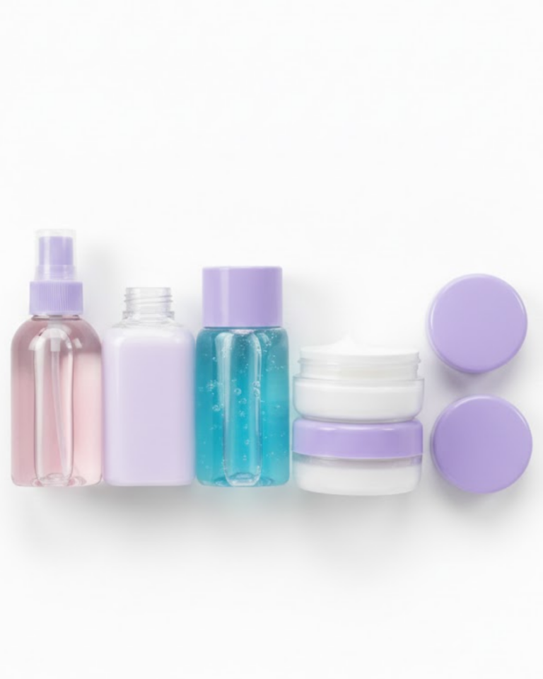 Şeffaf Seyahat Dolum Şişesi Seti 5 Parça Kozmetik Organizer